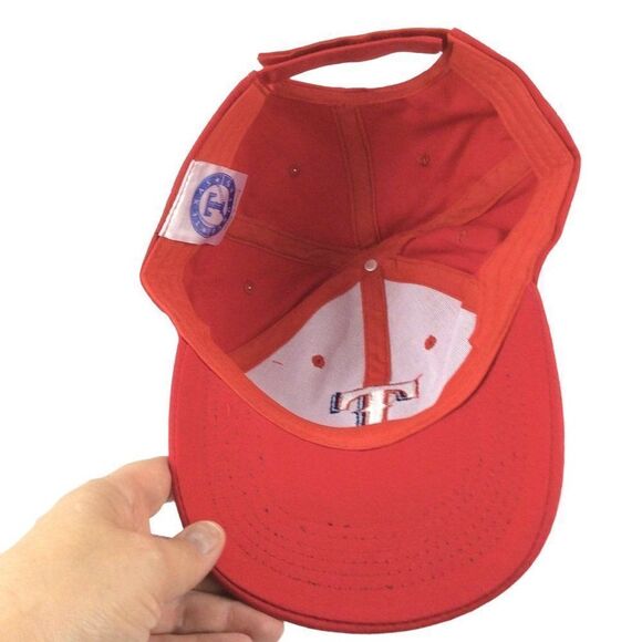 Texas Rangers MLB Embroidered Hat Cap Red Cotton Blend Hook Loop Adjustable - Picture 5 of 6